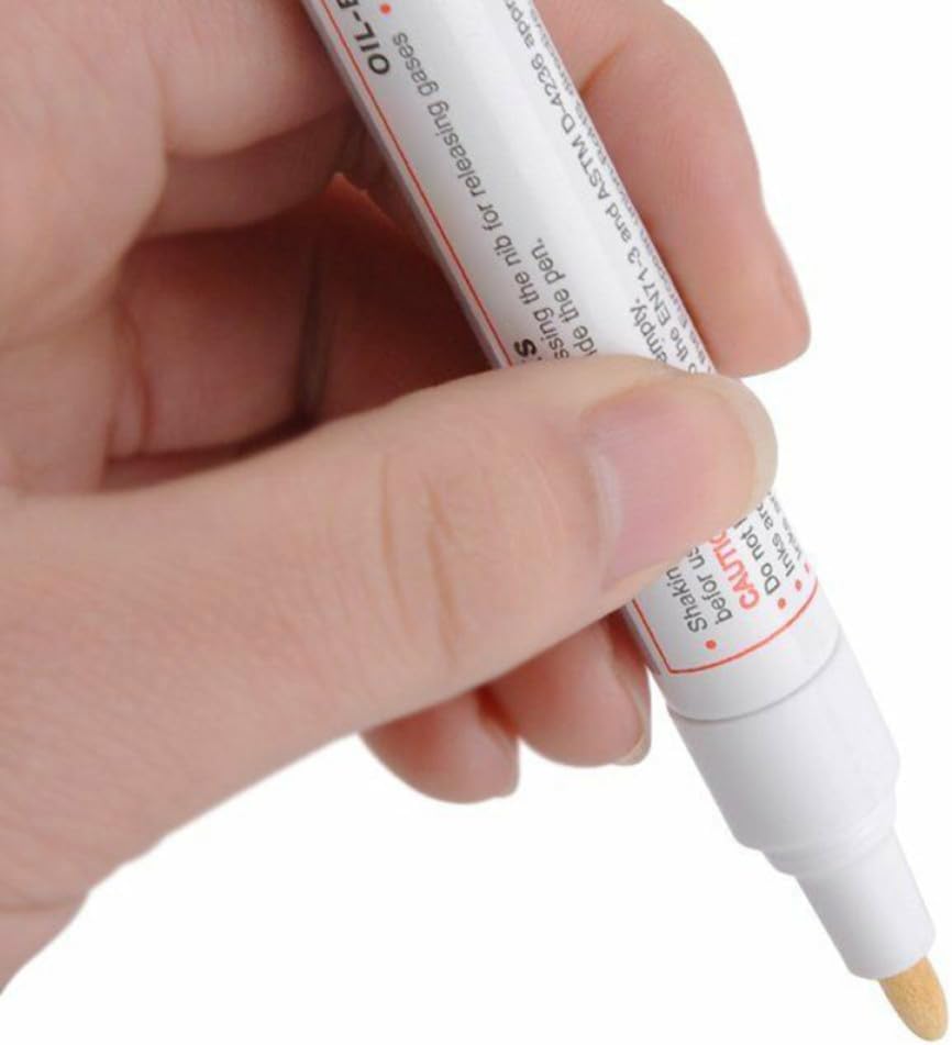 Car Scratch Repair Pen Plastic Marker for Metal and Plastic White