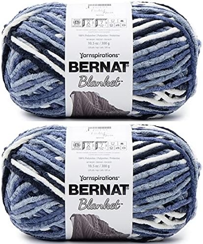 Bernat Yarn Blanket, Faded Blues, 2x300g