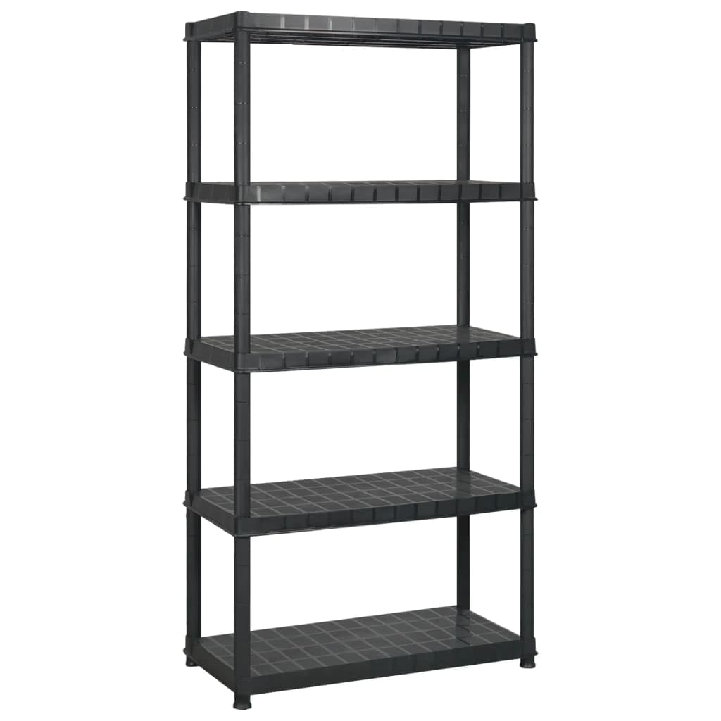 Générique Étagère de Rangement à 5 Niveaux Noir 170x40x185 cm Plastique,Entreprise & Industrie,Stockage Industriel,Étagères industrielles,Noir,16.2 KG,3059853