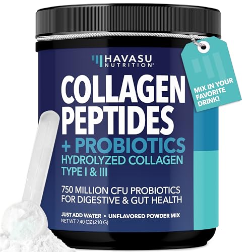 Collagen Peptides Powder with Probiotics - Grass-Fed Hydrolyzed Type I