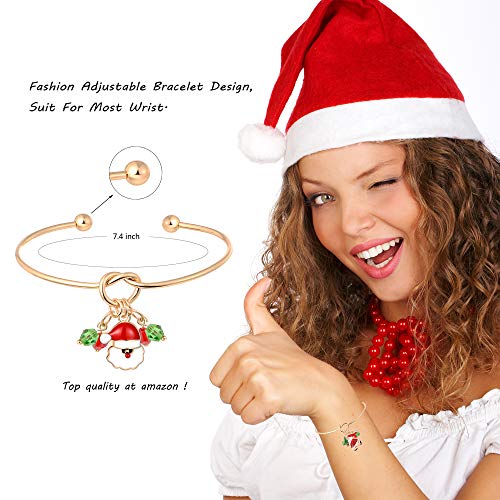 M Miraculous Garden 9 Pcs Christmas Charm Bracelet Thanksgiving Xmas Holiday Bracelets Jewelry Set For Women Girls #TOP1
