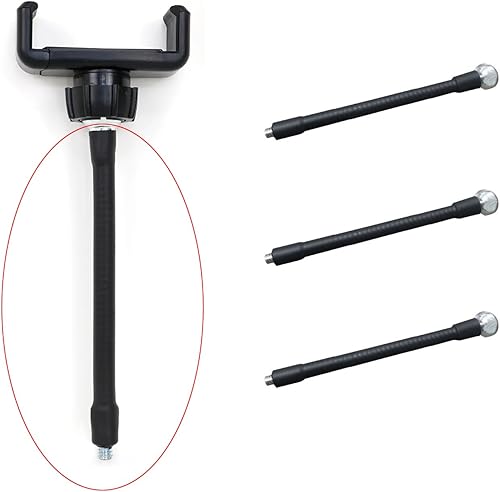 Miniatura 1 de Paquete de 3 mini cuello de cisne de 6 pulgadas, tornillo de 14 a 0.669 in, manguera de montaje de rótula giratoria, conector de soporte de brazo