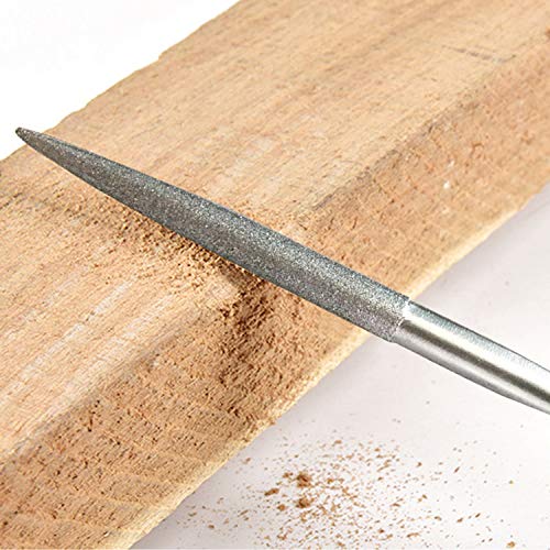 10-Piece Mini Diamond Needle File Set (6" Total Length 150 Grit Diamond File) By Kalim #TOP3