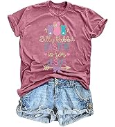Happy Easter Shirts for Women Easter Bunny TShirt Rabbit Graphic Tees