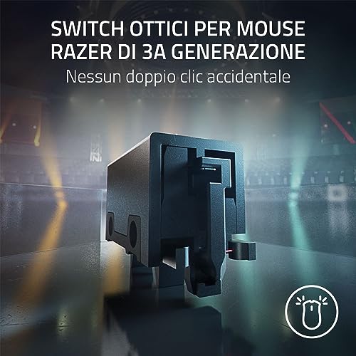 DeathAdder V3 Pro - Mouse leggero per E-Sport Ergonomico Wireless (Design Leggero da 63 grammi, Sensore Ottico Focus Pro 30K, Interruttori del Mouse Gen-3, Wireless HyperSpeed) Faker edizione - Mouse gaming - Immagine 6