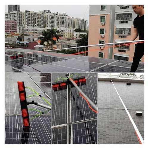 Brosse telescopique toiture et panneaux solaires de 7m avec alimentation eau
