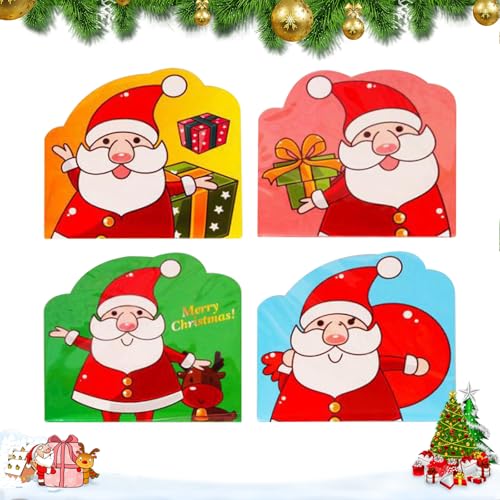 Cosiesnest - Notebook 8 PCS Christmas Notebook Mini Notebooks for Party Bags Christmas Pocket Notebook 23.8 * 12.3cm Kids Portable Pocket Notebooks Santa Claus Christmas Eve Box Fillers for Kids
