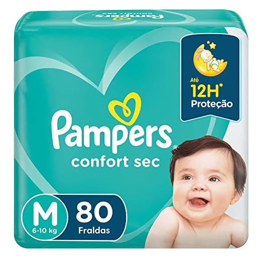 FRALDA PAMPERS CONFORT SEC BAG GIGA M 80 unidades