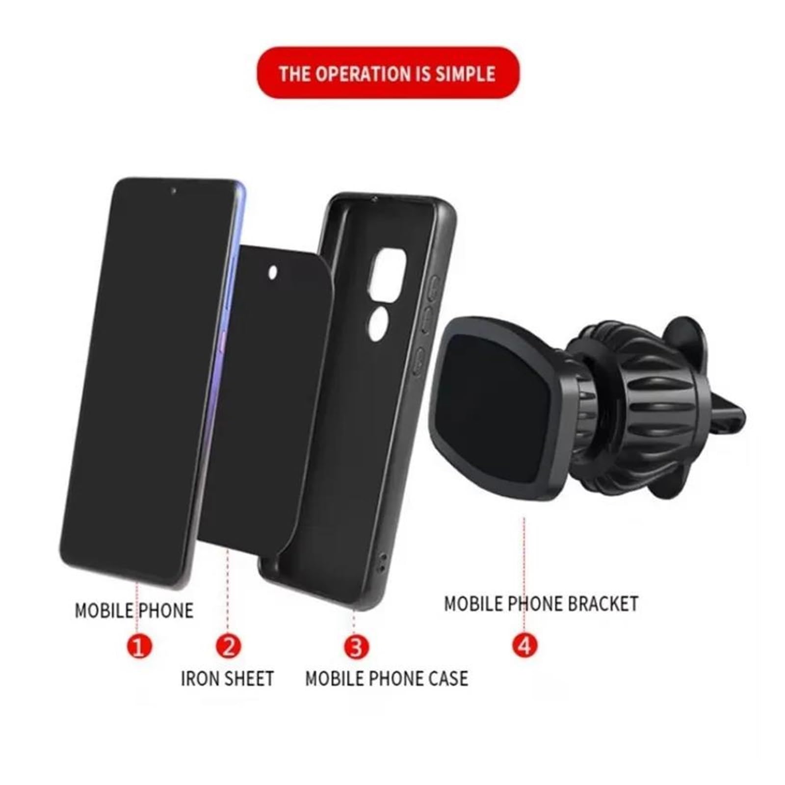 Porta Cellulare Auto Supporto magnetico per telefono cellulare, accessori per interni auto