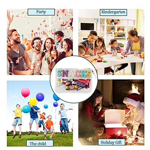 1Pcs Chenille Letter Bag Clear Flat Pouch, Nylon Clear Waterproof Snacks Bag, Letter Double Sided Patches Cosmetic Bags Organizer, Makeup Travel Bag For Women Girls… #TOP6