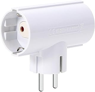 Aigostar Presa Shuko Doppia,Presa Multipla con Protezione Bambini,Adattatore Schuko 2P+T 16 A Combinata Standard Tedesco e Francese,Bianco