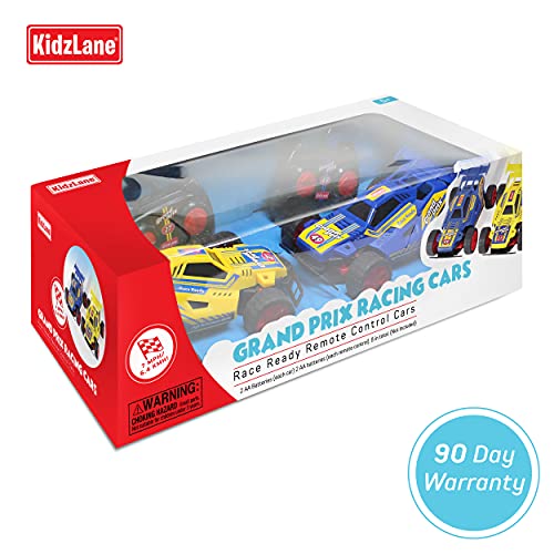 Kidzlane Kids Remote Control Cars – 2 Race Cars Racing Together with All-Direction Drive, 35 ft Range - 2 Pack Remote Control Car Set for Kids - Remote Control car for Boys 4-7 & 8-12