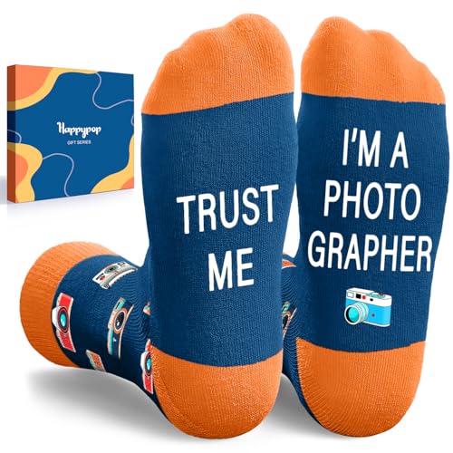 HAPPYPOP Photography Gifts Men - Photographer Socks, Photography Gifts Camera Socks