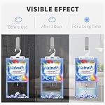 NATRUTH 12-PACK Sacs absorbants d'humidité avec linge frais, Desiccant Sac de suspension pour armoire de salle de bains de cuisine, élimine les odeurs, Sacs déshumidificateurs de dressing