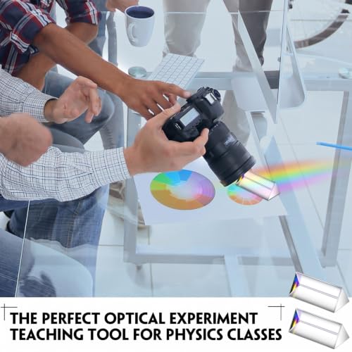 Image of SiliFine 30 Pack 2.5 Inch Clear Triangular Glass Prisms Bulk