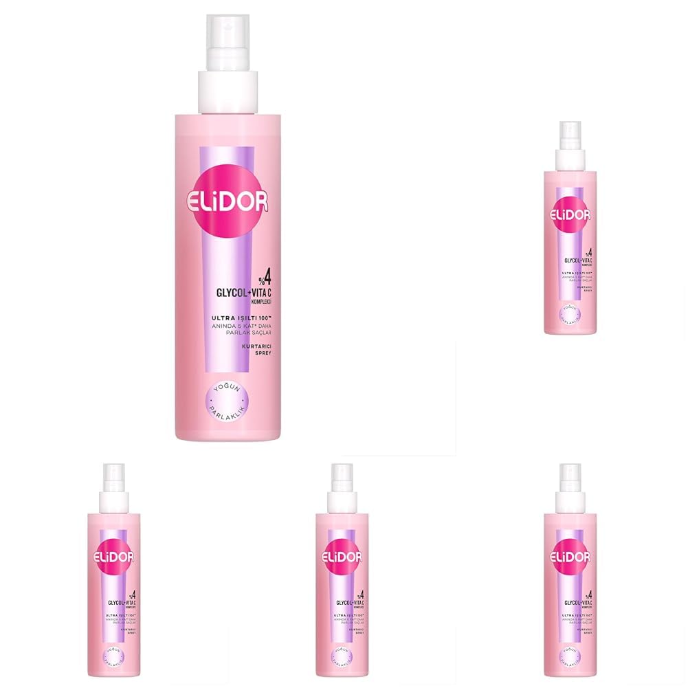 Elidor Ultra Işıltı 100 Kurtarıcı Sprey 200 ml (5 paketi)
