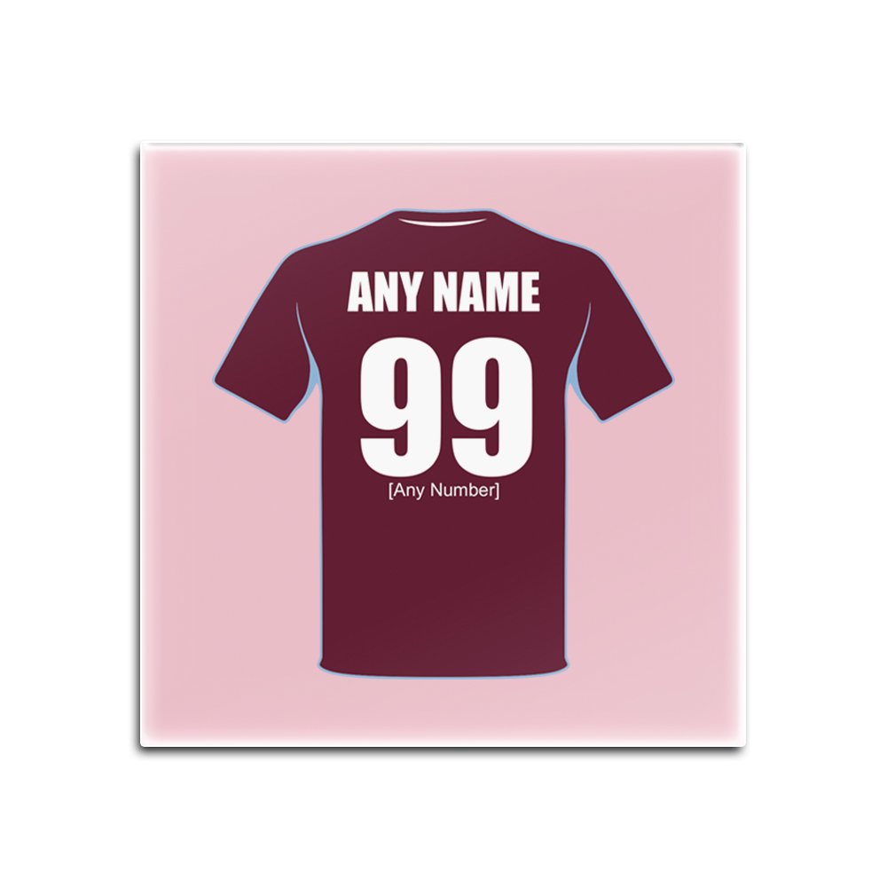 Dessous de verre West Ham United carré rose pour éviter les traces de liquide