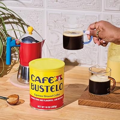 Cafe Bustelo, Espresso Style Dark Roast Ground Coffee, 10 oz. Can