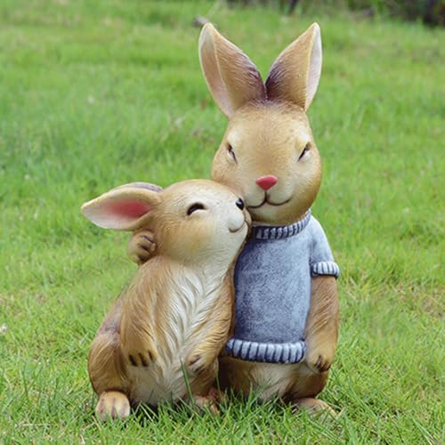 Lapin jaune d'extérieur en résine comme idée cadeau originale pour passionné de jardin - 7