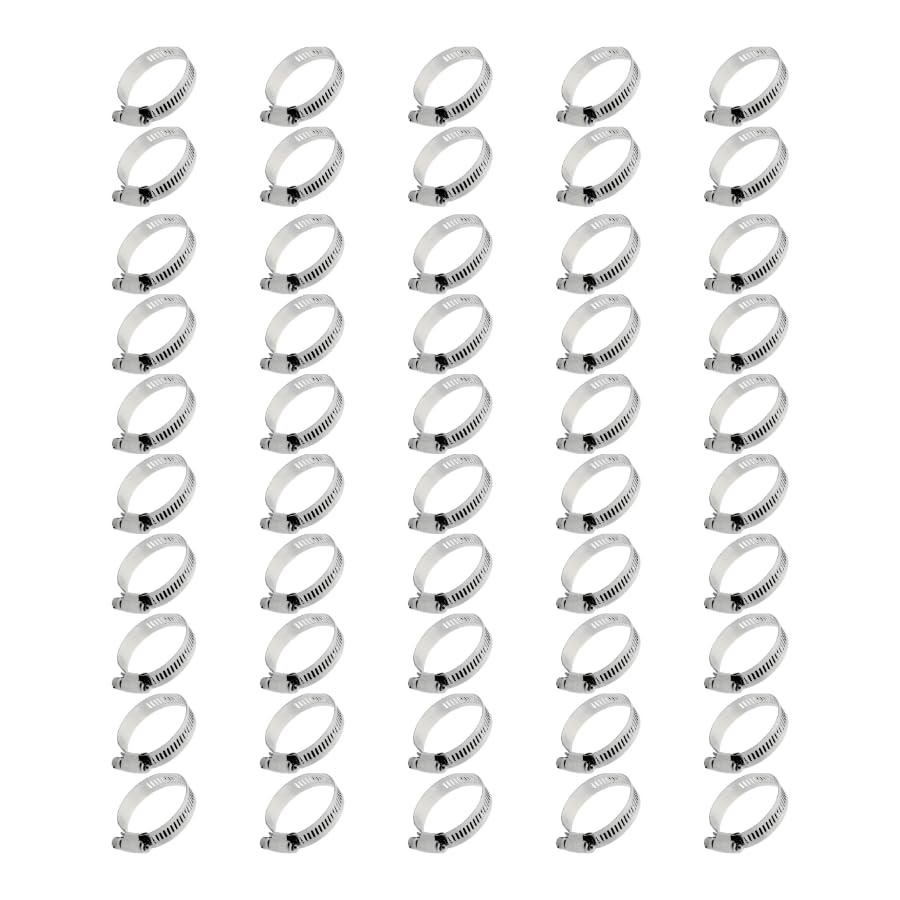Adjustable Stainless Steel Jubilee Clips with Handle – Worm Drive Hose Clamps, Hose Clips, Pipe Clips for Fuel, Gas, Petrol, and Water Pipes – Heavy Duty Pipe Clamps (50, 105-127mm)