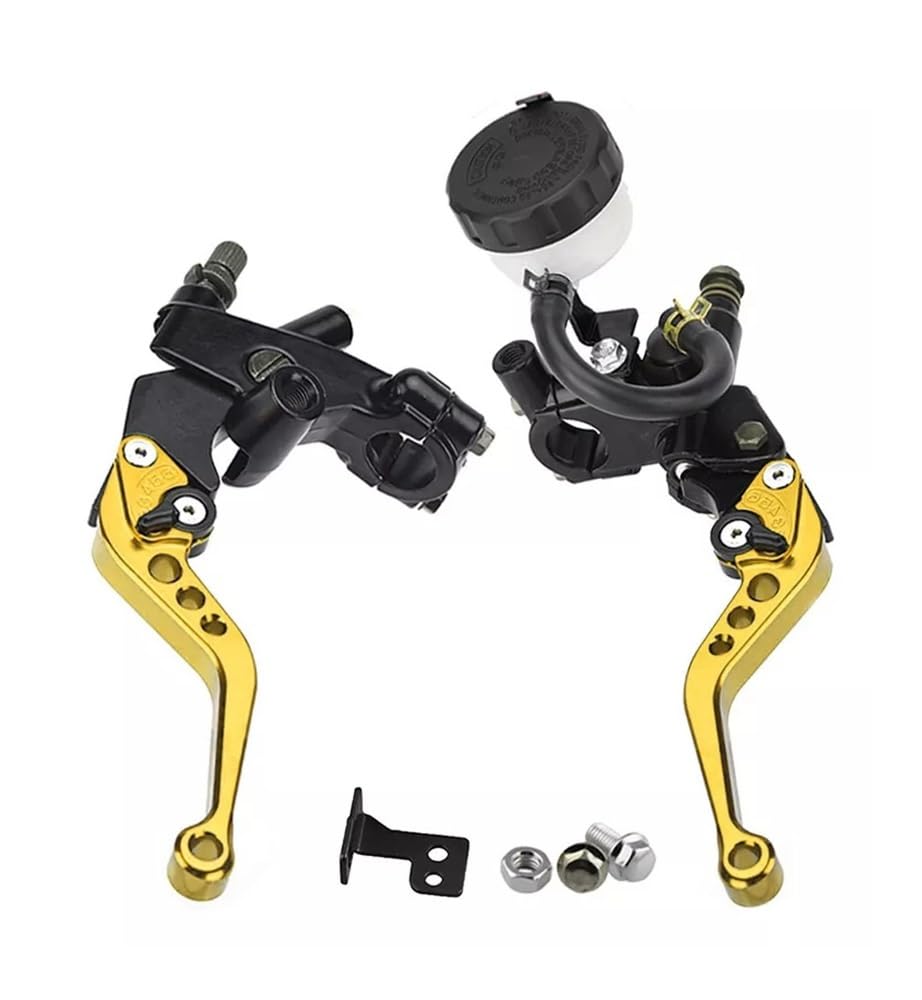NHGFdfs Motorcycle Clutch Brake Lever Universal CNC Motorcycle Adjustable Clutch Brake Master Cylinder Reservoir Levers Kit for Ya&maha 7/8" 22mm Handlebar