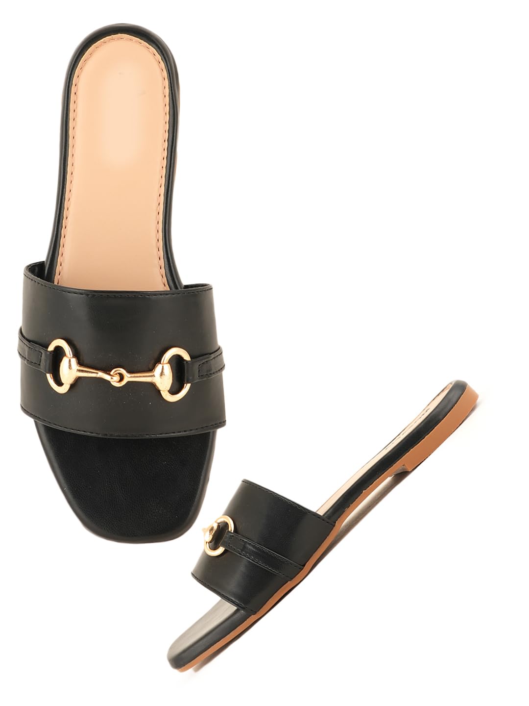 Black Structured Formal Flats - Sleek Closed-Toe Loafer-image-49
