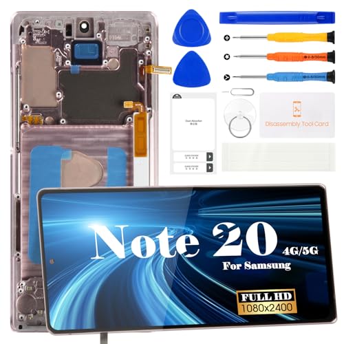Écran pour Samsung Note 20 Ultra 4G avec châssis bronze réparer vitre cassée