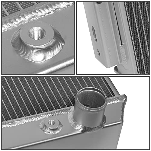 Image of DNA Motoring RA-SBC55-3 3-Row Full Aluminum Radiator Compatible with 55-57 Bel-Air /Nomad /Del Ray 4.3L /4.6L V8 MT