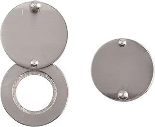 UFURMATE Door Viewer Cover, 2 Pcs Bright Chrome Brass Security Door Cat Eye Covers Door Viewer Privacy Rotating Covers Peephole Viewer Protectors, Inner Diameter 16mm
