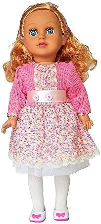 Rifi American Living Style Girls Doll, 18 inches Dolls for Age 5+, Smile Blink Eyes, Movable Limbs, Stand Up, Changeable Clothes (Dolores)