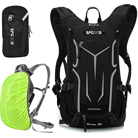 SPGOOD Fahrradrucksack 20L/25L/30L (9 Farben)-Wasserdichter Ultraleicht-für Damen & Herren Multifunktionaler-mit Regenschutzkappe/Helmabdeckung Rucksäcke mtb rucksack mountainbike rucksack Cover