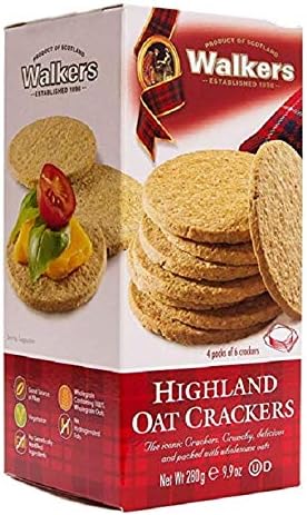 Walkers Shortbread Highland Oatcakes, Savory Crackers, 10.6-Ounce Boxes (Count of 4)