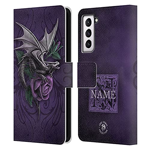 Housse en cuir Samsung S21 5G avec l'œuvre Beauté 2 d'Anne Stokes