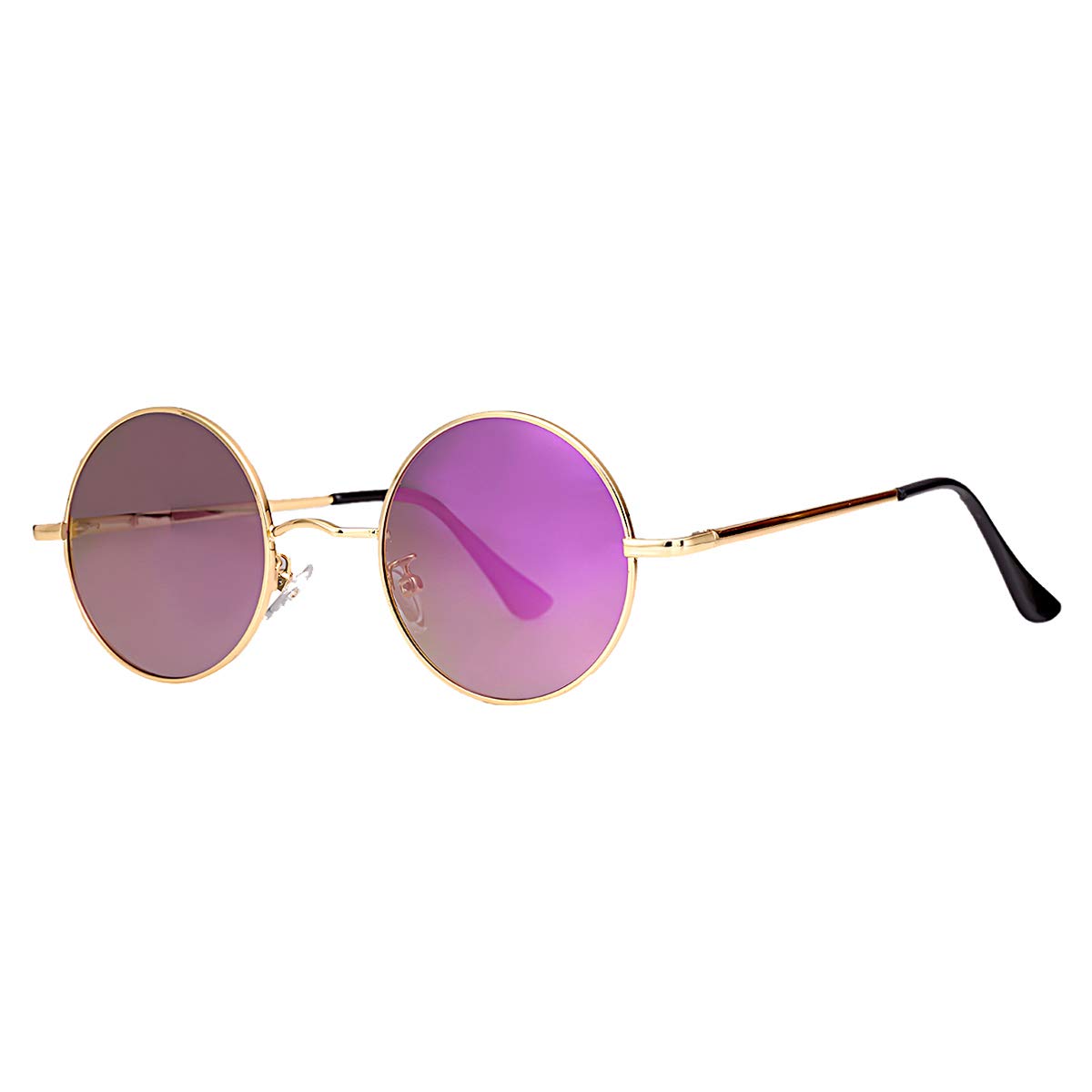 Gleyemor Polarized Round Sunglasses for Men Women Small Circle Glasses