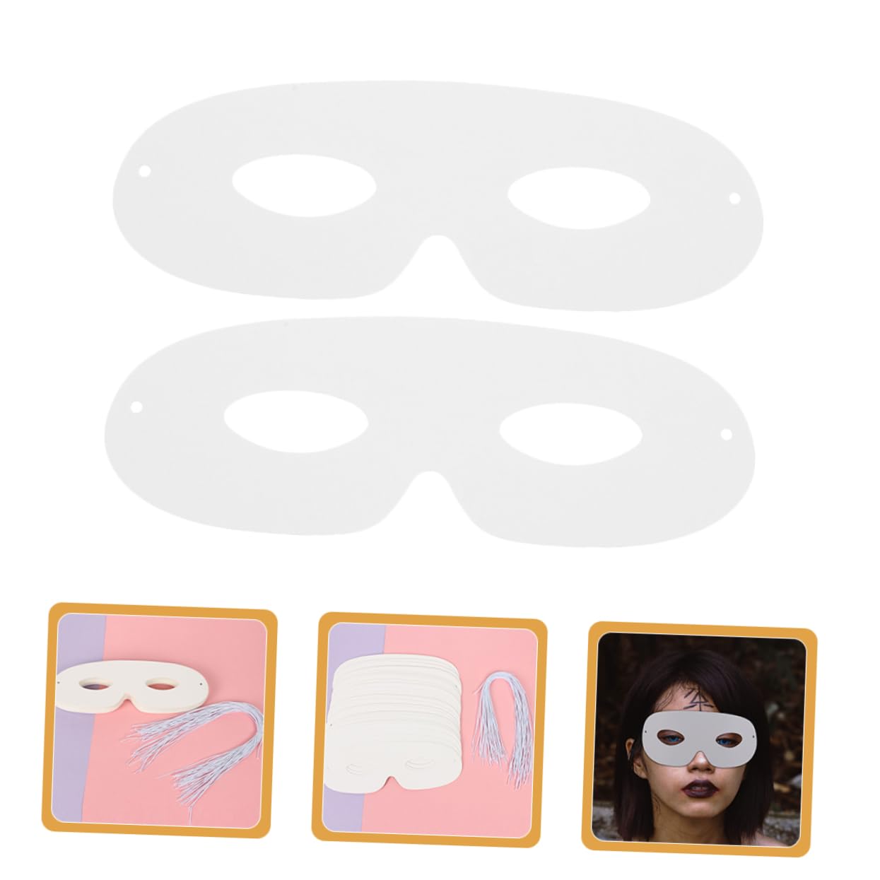 Toyvian 160 Pezzi Dipinta A Mano Maschera Maschera Vuota Per Cosplay Del Partito Maschera Mascherata Maschere Del Partito Vuote Maschere Di Carta Fai Da Te Maschera Di Ballo