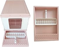 Vista 3 de ShengdiYage Caja de arena para gatos, cajas de arena plegables portátiles para gatos con cuchara de arena para gatos, bandeja de arena tipo cajón