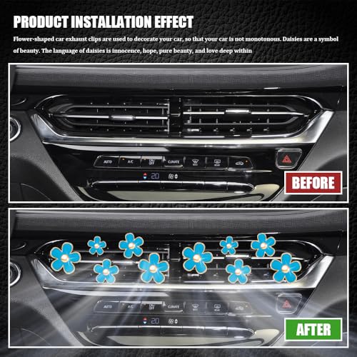 Image of 8PCS Daisy Flower Air Vent Clip Accessories, Air Conditioning Outlet Clip, Car Air Freshener Dashboard Accessories Charm, Auto Decorations Interior Universal Car Fresheners for Women