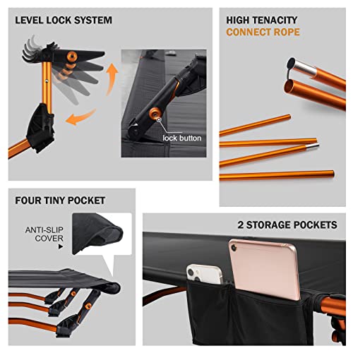 G2 Go2Gether Foldable 4Lbs Camping Cot, Durable Travel Tent Cot, Ultralight For Backpacking, Summer Hiking, Mountaineering, Easy To Use For Woman & Man, Comes With Storage Bag #TOP3