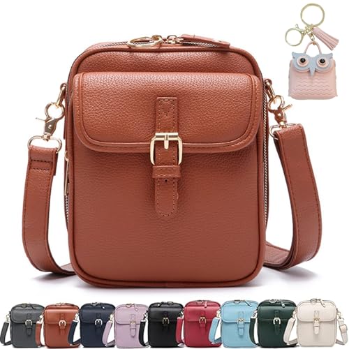 Urvashi Crossbody Leather Bag, Forcipower Collaborate Retro Large Capacity Anti Theft Bags Women