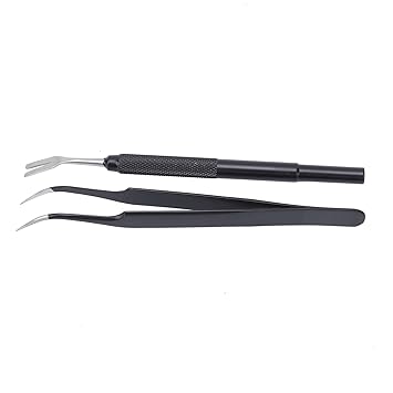 Stainless Steel Tick Remover Kit, Flea Tweezers Tick Remover Tool Set Ultra?fine Tip for Pet for Tick Remover