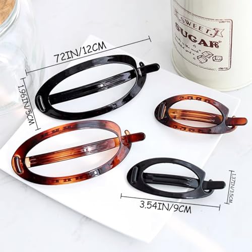 Ainvhh 10 Pcs French Oval Hair Clips For Women, Plastic Bun Ponytail Curved Hair Claw Clips Alligator Hair Barrettes Volume No Slip Grip Strong Hold Banana Hair Clamps Jaw Clips Styling Hair Accessories thumb #1