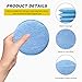 BWBWND 8PCS Microfiber Wax Applicator Pads, 5 Inch Round Car Wash Sponge Cleaning Tools with Finger Pocket, Scratch-Free Ultra-Soft Foam Bulk for Fine Polishing Detailing Waxing (Light Blue)