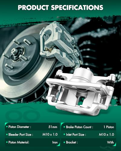 Image of SCITOO 19B2659 19B2658 Front Left & Right Disc Brake Calipers w /Bracket