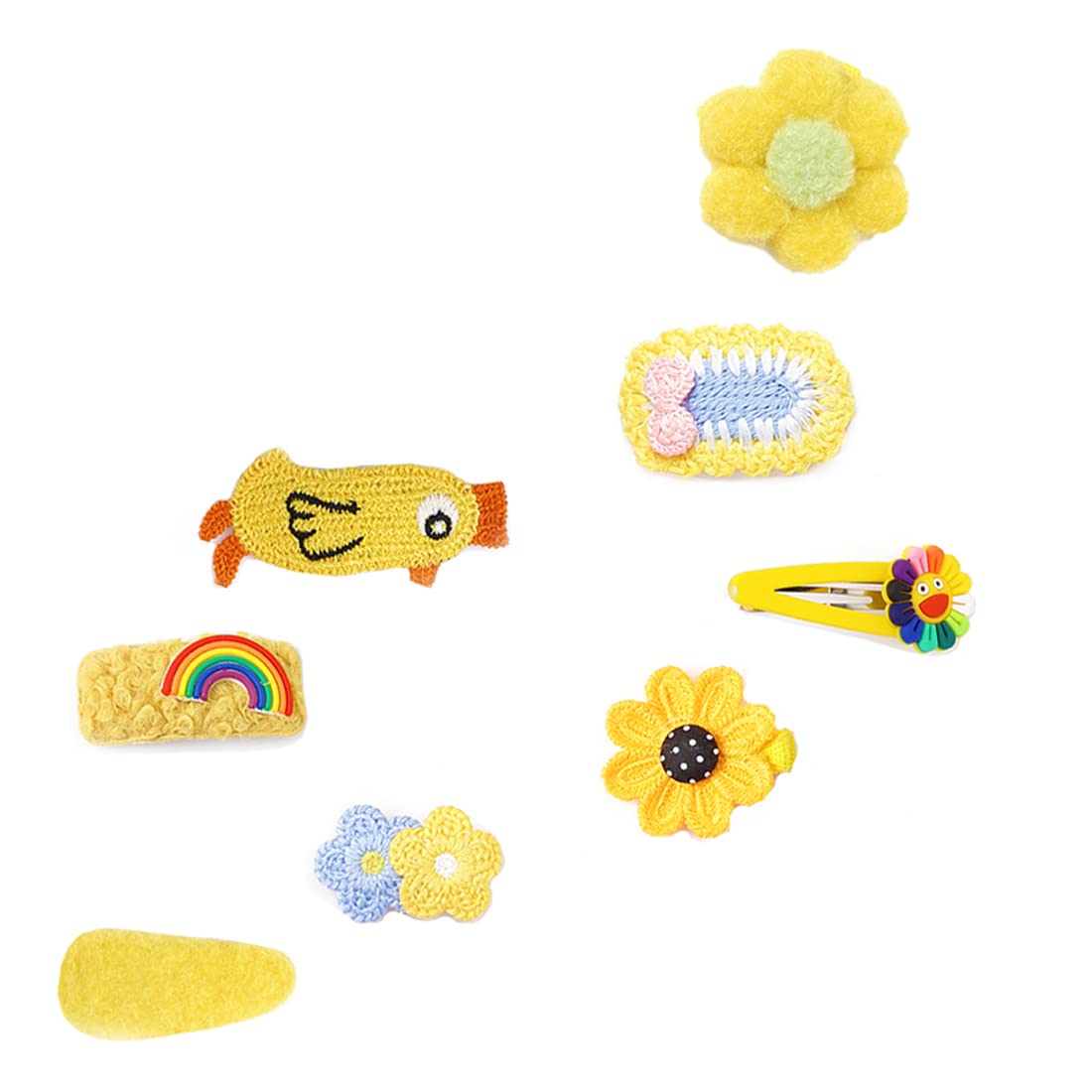 8pc Alligator Hair Clip Set for Toddlers, Cute Accessories