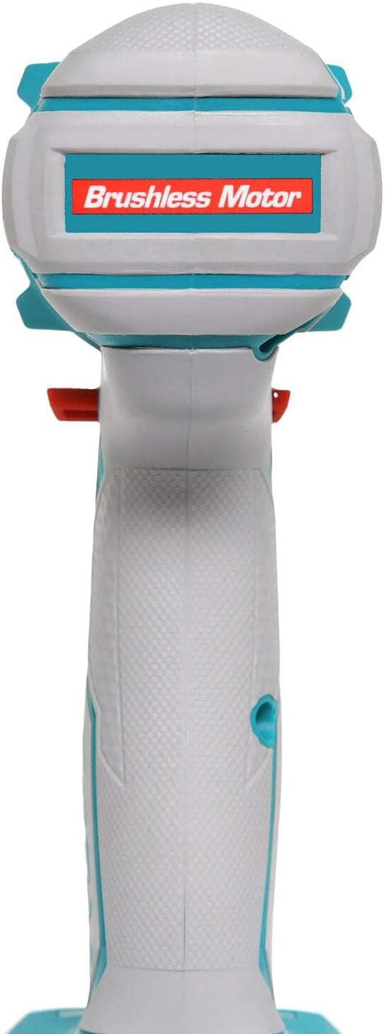 Close-up of the impact driver's base showing battery indicator and mode switch