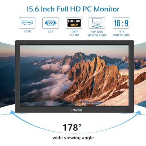 モバイルモニター 15.6 1920*1080 IPS ポータブルHDMI モニター 小型 ディスプレイ 液晶ディスプレイ モニター HDMI VGA BNC USB AV 入力付き IPSスクリーンディスプレイ内蔵スピーカーVesa対応