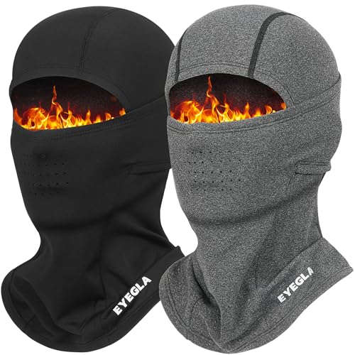 2 Pieces Balaclava Ski Mask for Men Cold Weather,Winter Thermal Breathable Face Mask for Snowboard Motorcycle Cycling