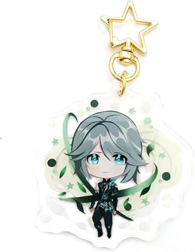CHERSE Genshin Impact - Llavero de acrílico, figura de Genshin Impact linda figura, accesorio para teléfono