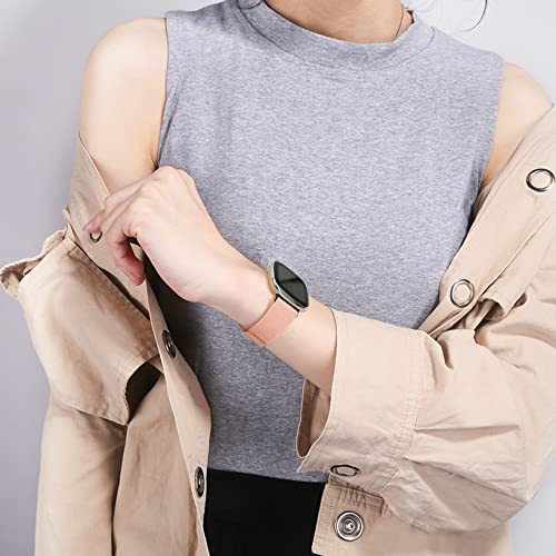 Oanux 10 Pack Compatible With Fitbit Sense Bands/ Versa 3 Bands/ Versa 4 Band / Sense 2 Band For Women Men, Elastic Nylon Stretchy Breathable Strap Adjustable Replacement For Fitbit Versa 3/Versa 4/ Sense /Sense 2 #TOP5