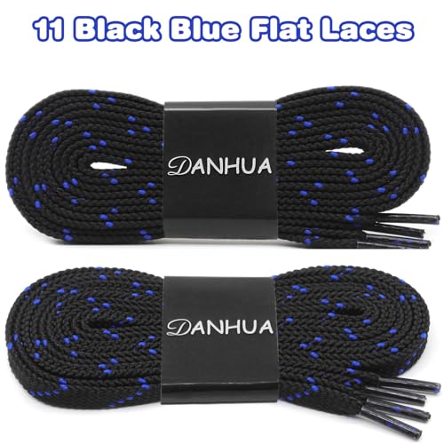 Image of Flat Shoelaces Multicolor Twill Point Thick Shoe Lace Shoestring 2 Pair